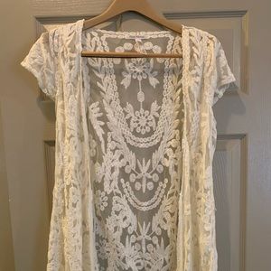 BHLDN white lace robe